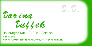 dorina duffek business card